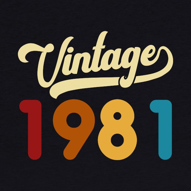 1981 Vintage Gift 39th Birthday Retro Style by Kimko